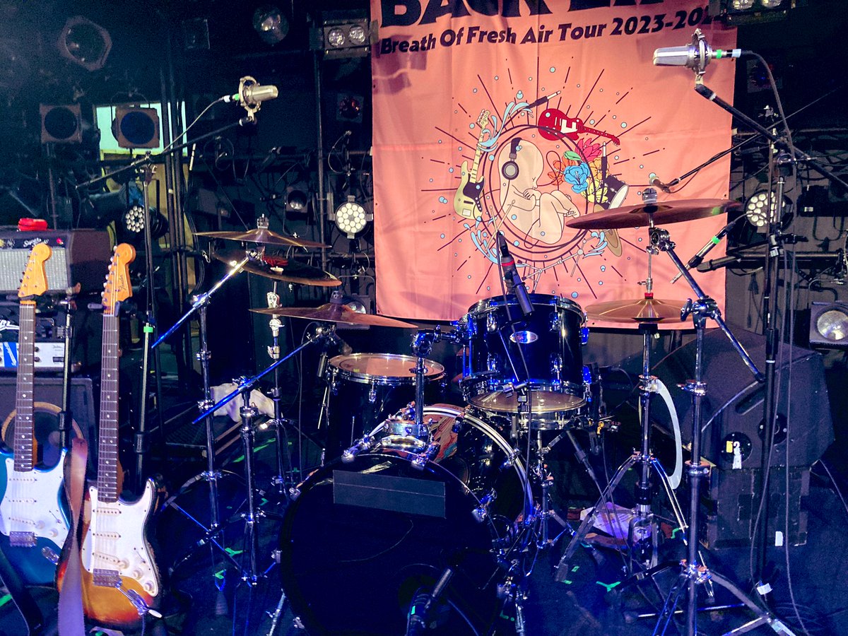 2024.4.27 at NAGOYA CLUB QUATTRO. BACK LIFT 'Breath Of Fresh Air Tour 2023-2024'w/ kobore, Suspended 4th にてサポートでした🥁 P.1 📸 @_hbworks