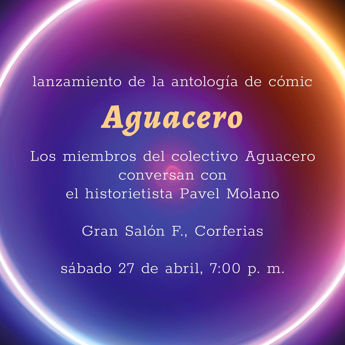 ESTA NOCHE EN FILBo
Lanzaremos Aguacero, antología de cómic breve que reúne el trabajo de varios participantes del Taller Distrital de Narrativa Gráfica de Idartes de 2022.

Acompáñanos a las 7PM en esta conversación con miembros del colectivo y Pavel Molano.