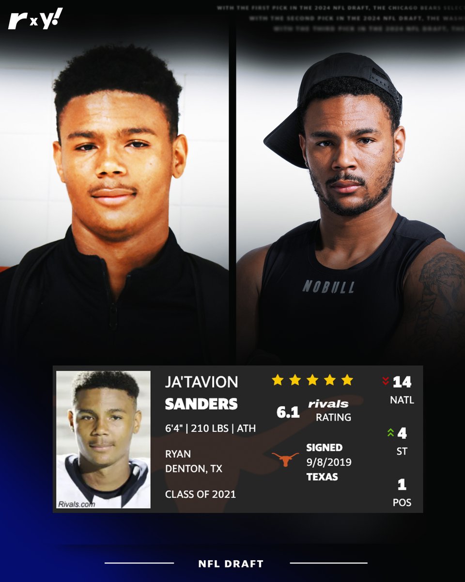 Congratulations to former 5⭐️ Ja'Tavion Sanders on being selected by the @Panthers in the fourth round of the #NFLDraft