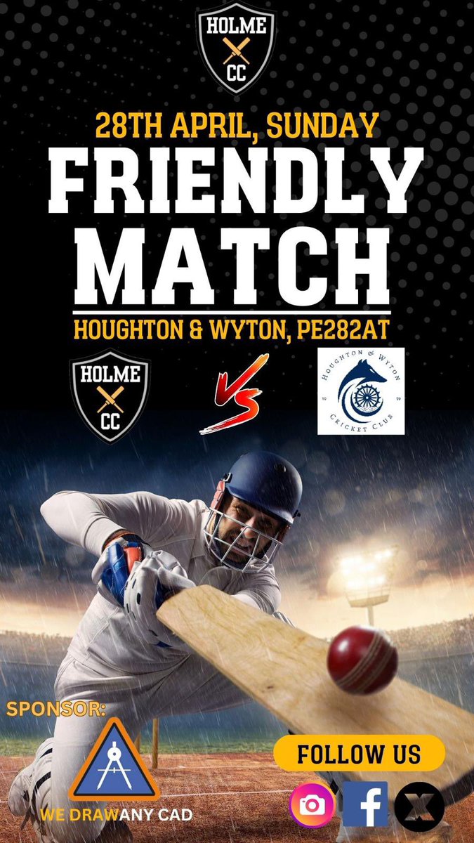 HolmeCC__'s tweet photo. The Sunday XI season begins tomorrow, as we travel to @HoughtonWytonCC in a friendly. Hoping for a change in the weather forecast and we get some sun!
#Cricket #Hunts #Peterborough #Houghton #Wyton #CricketEast https://t.co/xVT9LiS3ax