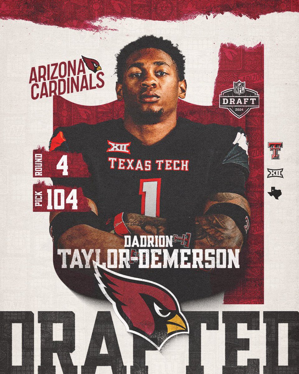 Rabbit is heading to the Desert! 🌵 @DadrionT 🤝 @AZCardinals #WreckEm | #NFLDraft