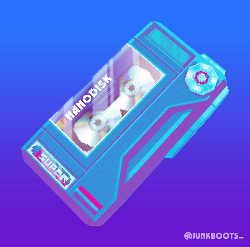 junkboots_'s tweet photo. NanoDisk Player ⚡️#lowpoly #pixelart https://t.co/CgorVCIuid
