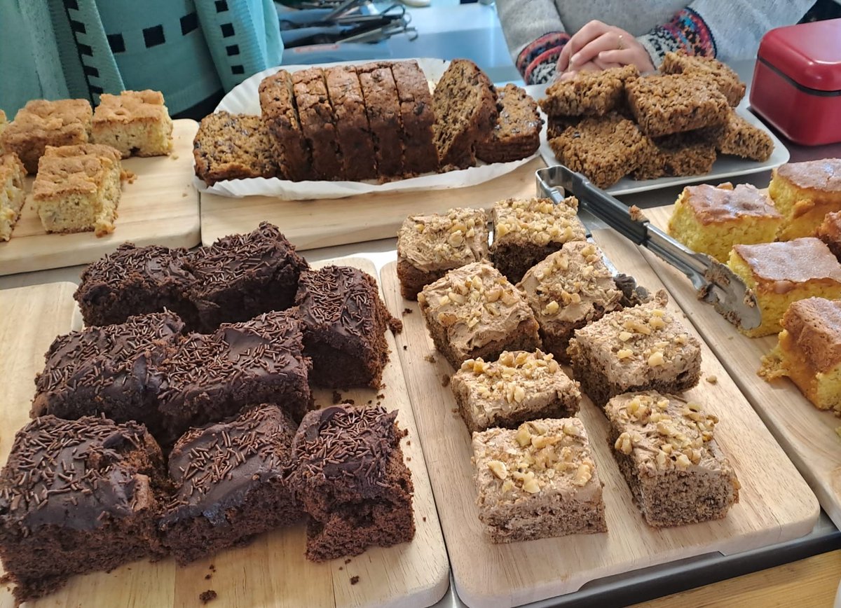 Our cakes on sale at #Radwinter Repair Cafe earlier on today. 
Such a great event, where volunteer "fixers" share their skills and repair items brought in by the community. 
<a href="/WomensInstitute/">Women's Institute</a> @WILifemagazine