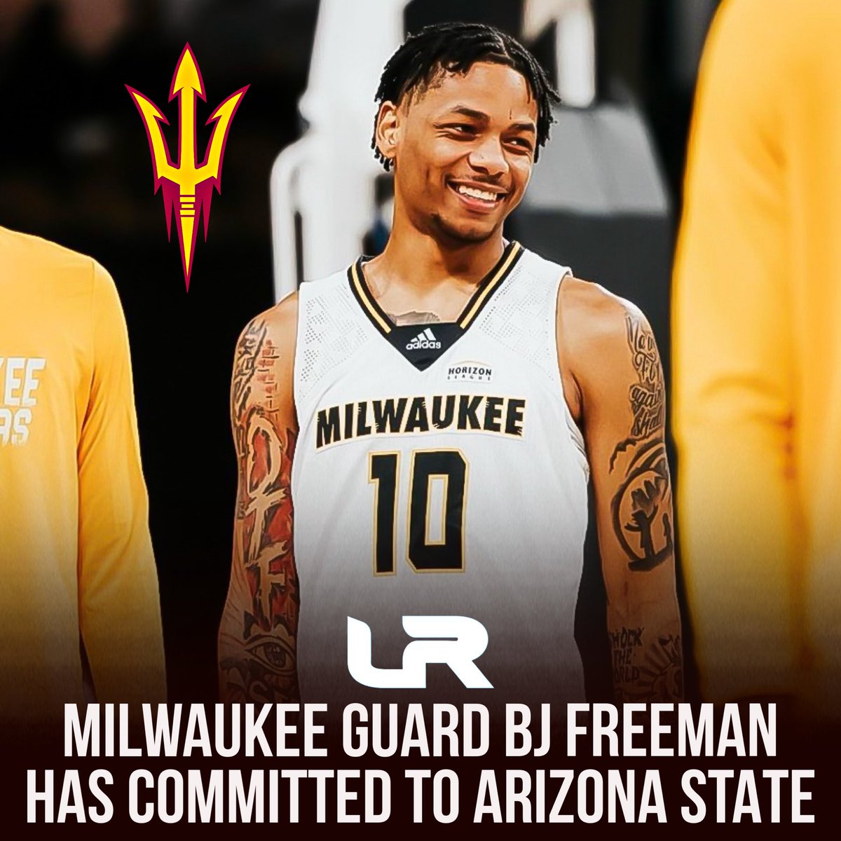 NEWS: UW-Milwaukee transfer BJ Freeman has committed to Arizona State, sources told @LeagueRDY. Freeman began his career playing one season at Dodge City CC before playing the last two at Milwaukee. Was All-Horizon League Second Team this season. He averaged 21.1PPG, 6.6RPG,