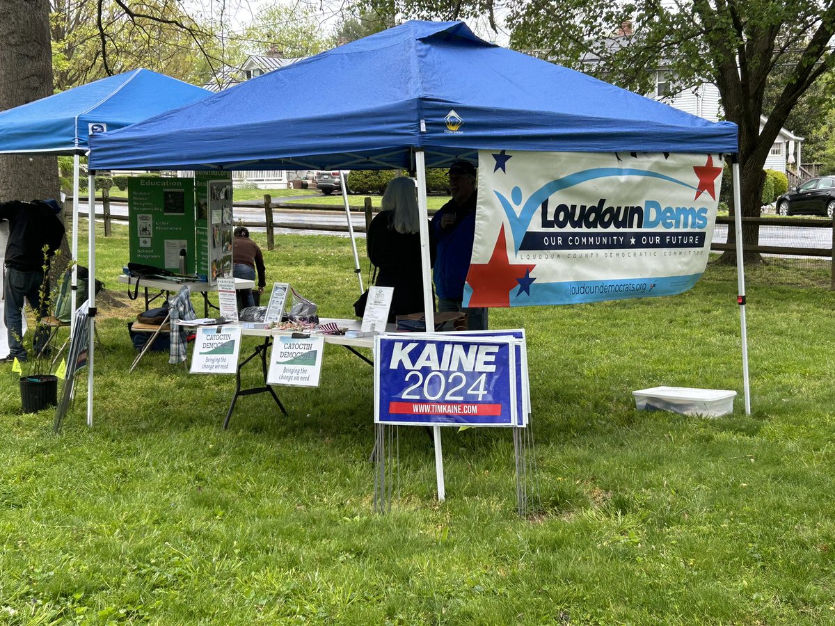 At the 10th Annual #Purcellville Music & Arts Festival with the #LoudounCounty Democrats!  Come out if you are in the area have some free time today!