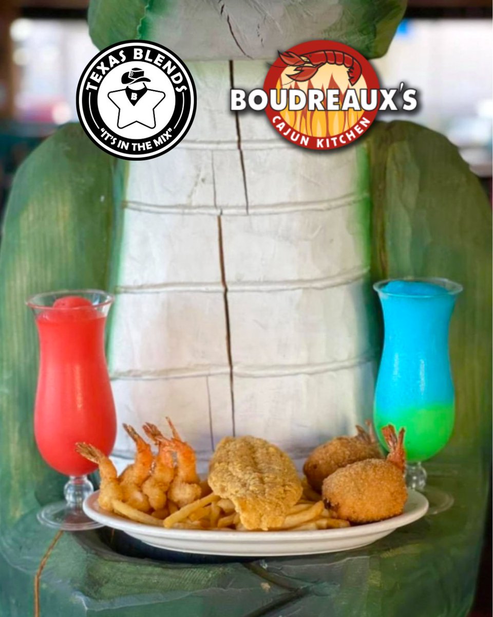 Make your way to Boudreaux's Cajun Kitchen Today! 🔥🔥🔥 We absolutely love this place! 🦞🦀🦐

#TexasBlends #PremiumFruitMix #ItsInTheMix #Boudreauxscajunkitchen #Daiquiris #margaritas #lunch #liquidmarijuana #lunchdate #boudreauxs #Meal #Cajun #cajunfood #cajunseafood