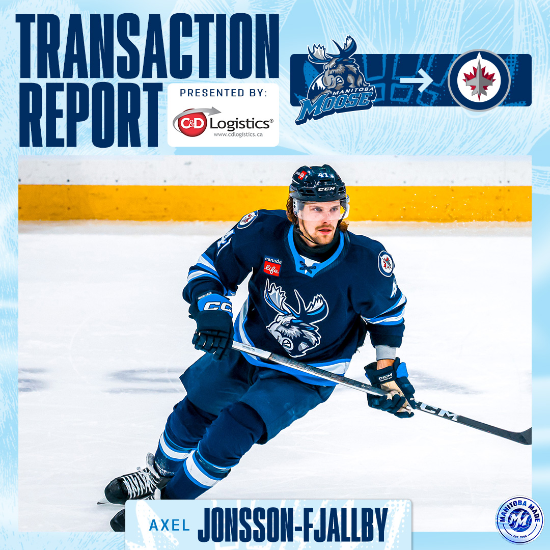 The #NHLJets have recalled forward Axel Jonsson-Fjallby from the #MBMoose. Jonsson-Fjallby posted 30 points (12G, 18A) in 41 games with the Moose this season. Details >> bit.ly/3xOnXnu