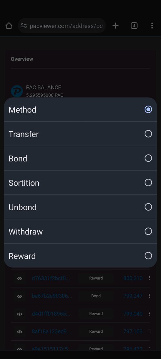 PacViewer's tweet image. 🥳 New changes published on PacViewer
- show availability score number
- can filter the method of the transaction list
- API for getting market price
- improve url path for single address, block and transaction
pacviewer.com
#pacviewer #pactus #blockchain