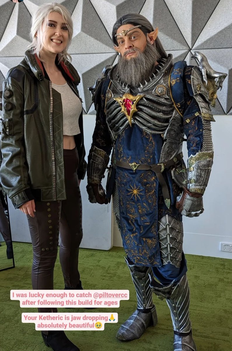 PiltoverCC's tweet photo. @DreamHackAU cosplay comp day was hectic and I was way too stresso to take any photos, so thank you to @mei_at_play (ig) and the main stage jumbotron for capturing my sweet style. 

Today was my first day wearing Ketheric Thorm so I'm relieved it all came together @larianstudios https://t.co/sWQn3YewCo