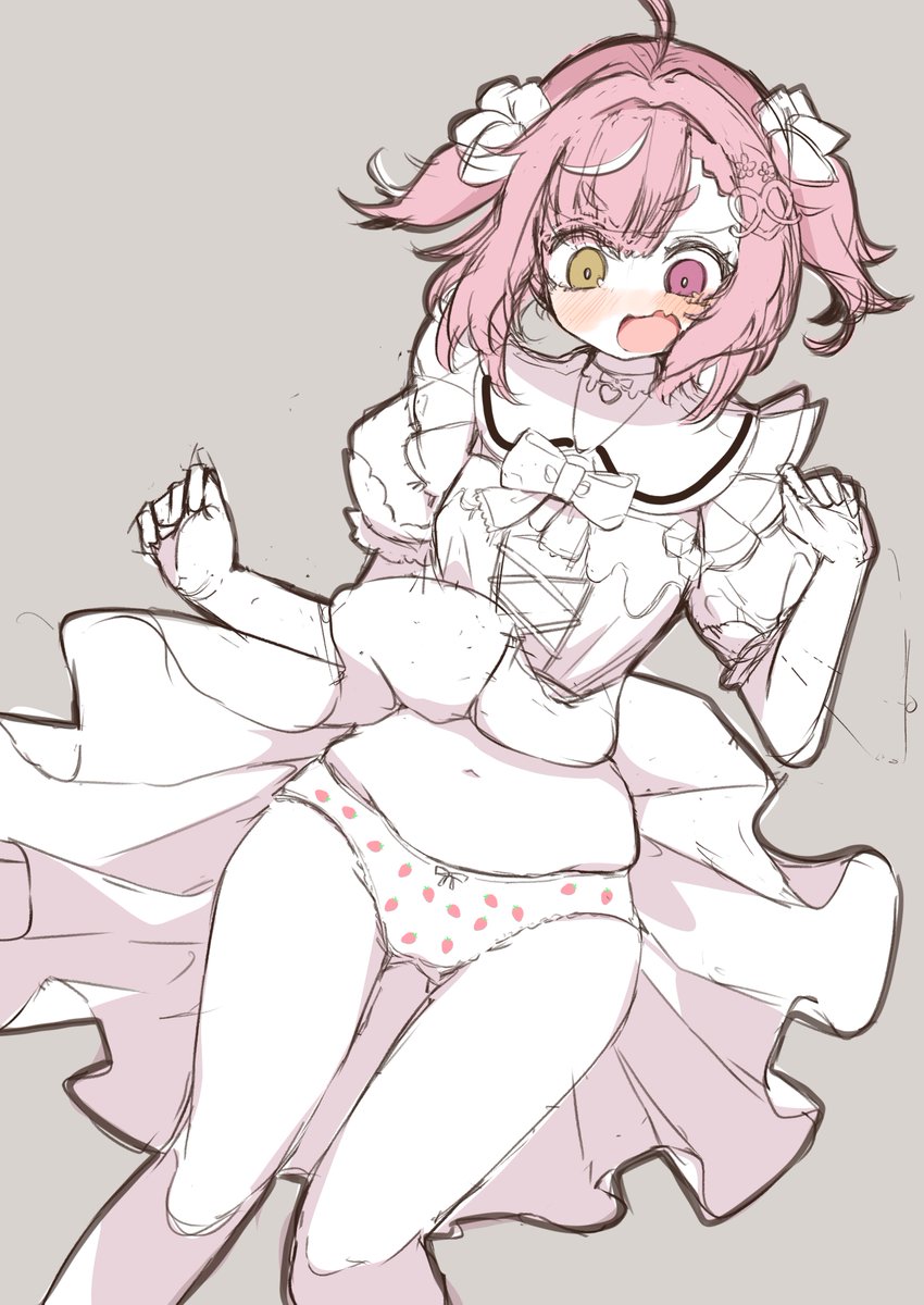 お題箱よりラフ
新衣装 JOJI味高くて良いよね
絶対パンツいちご柄だよね 高尾の台なら激アツだよ 