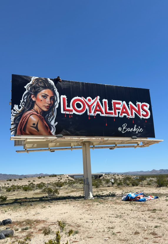 Im on a @realloyalfans Billboard yall❣️ Happy to be visiting it very 🔜 & go LIVE during the launch party: May 1st from 6-9pm PT 🎉 #loyalfansxbanksie It feels surreal & like the start of something I can’t explain w everything happening 🥹✨ Xoxo 💋 #Banksie