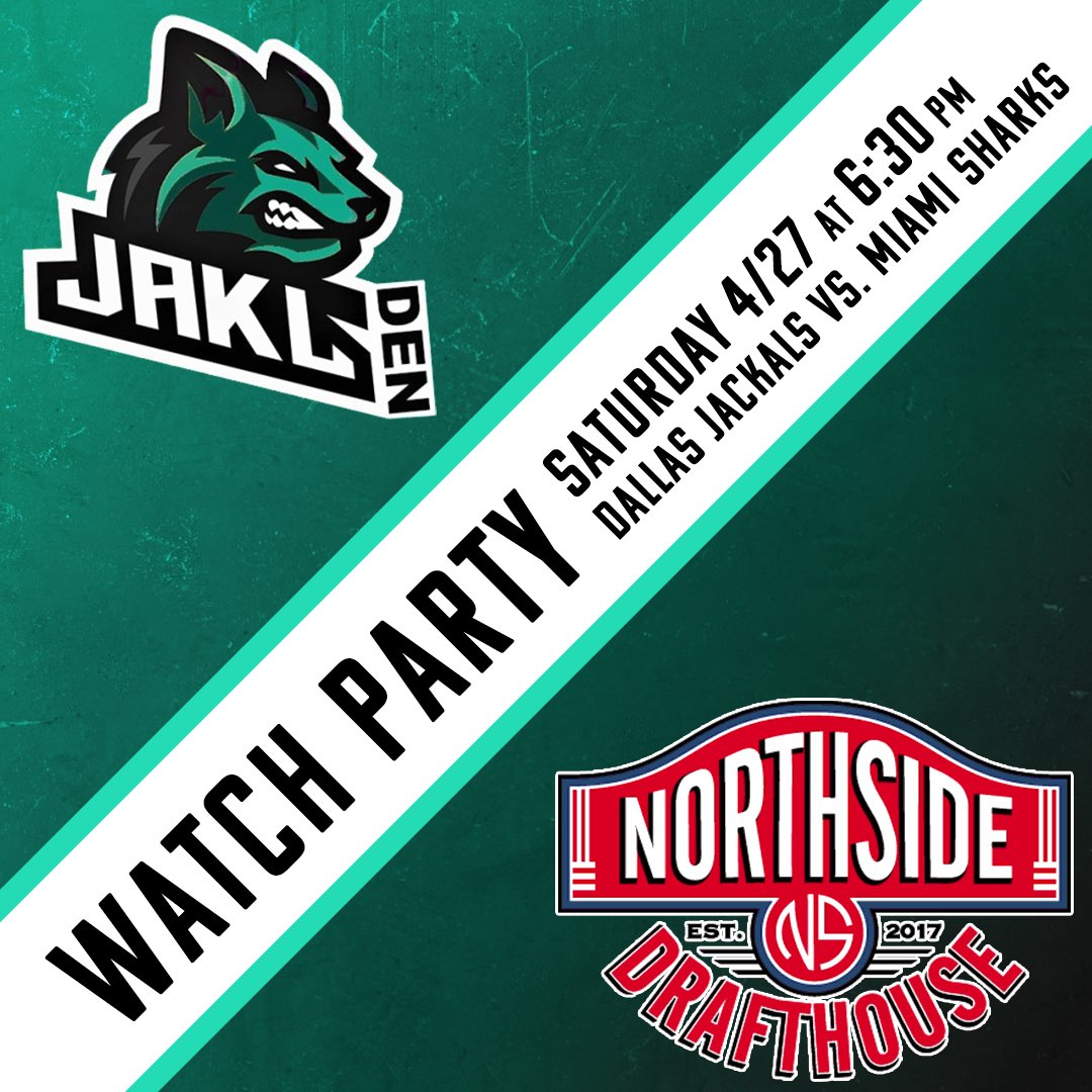 JaklDen's tweet image. If you haven't made plans for tonight's @DallasJackals match make sure to come out and join us at @Northsidedraft in Richardson!