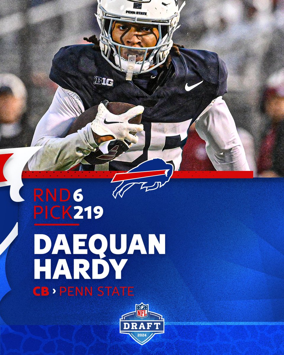 Have ourselves a new cornerback. 🔒 Welcome to Buffalo, @DaequanHardy! #NFLDraft #BillsMafia