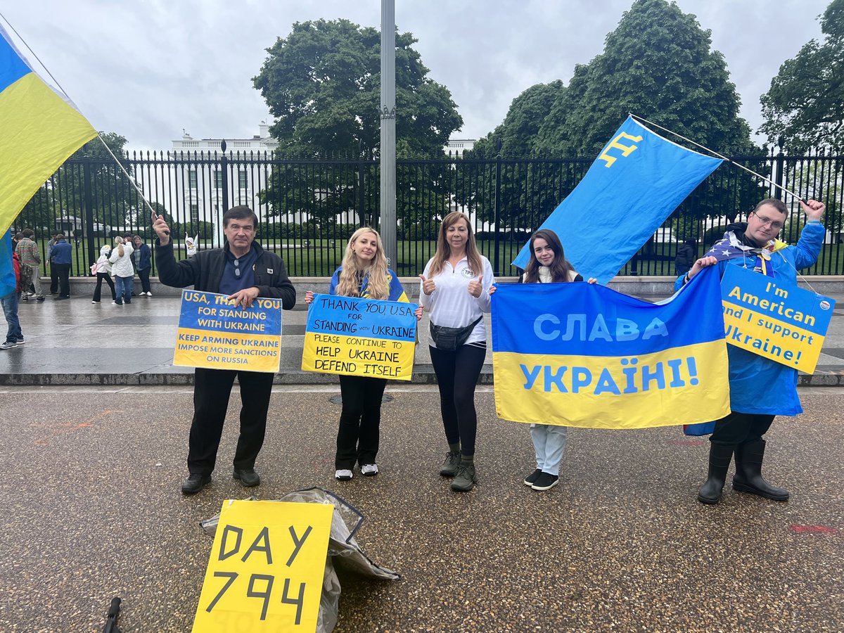 We will be back tomorrow at 4pm at the White House. Don't forget to call your Representative and Senators and thank them if they voted for Military assistance for Ukraine. #call4ukraine