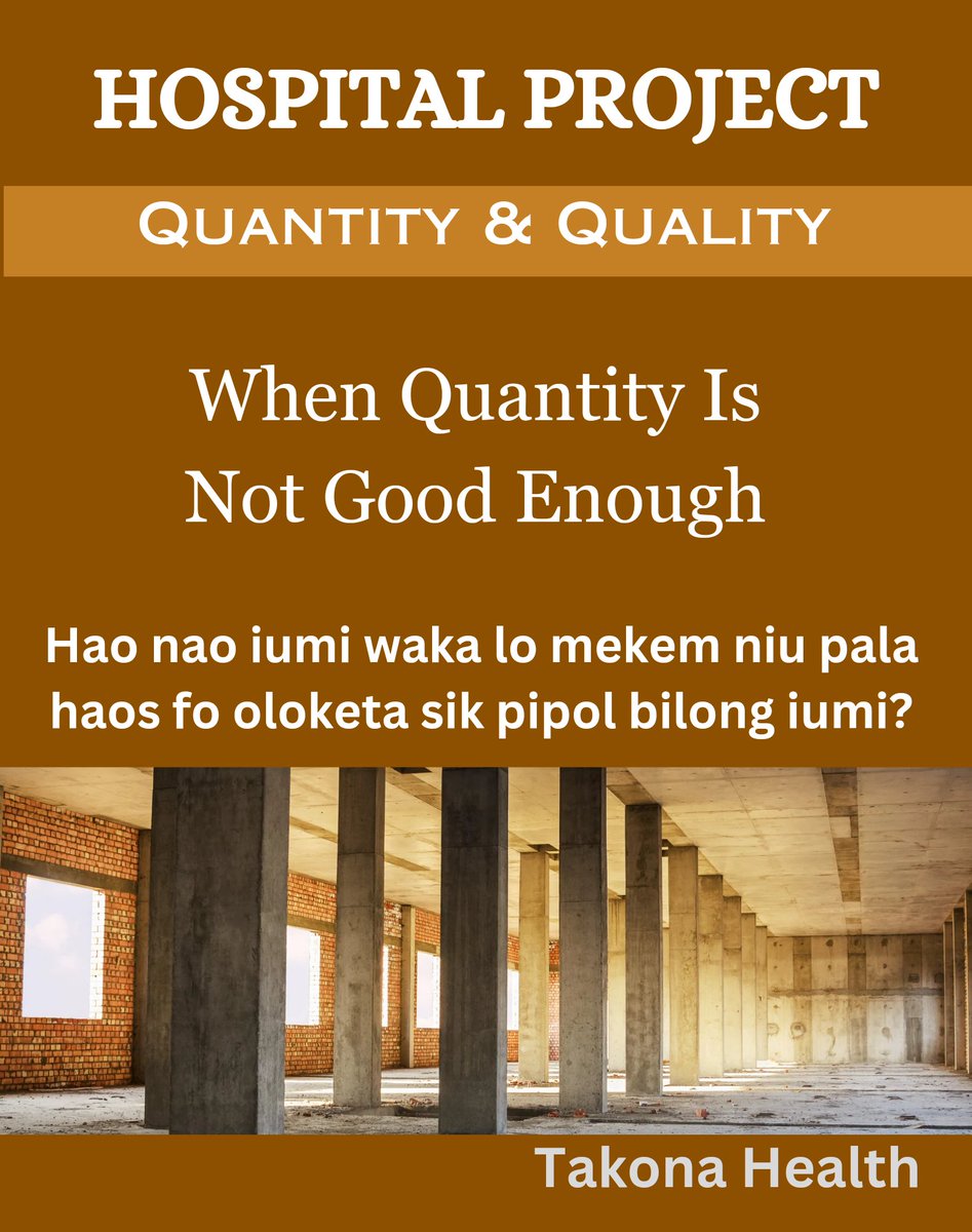🏣
@NewsSibc
@idsol23
@TavuliNews
@IslandsHerald
@SolomonTimes
@Lifhaus

Quantity & Quality Of Hospital Projects 

A common challenge is to focus mainly on quantity and neglect quality of hospital projects. To waste resources and with missed opportunities in hospital projects.