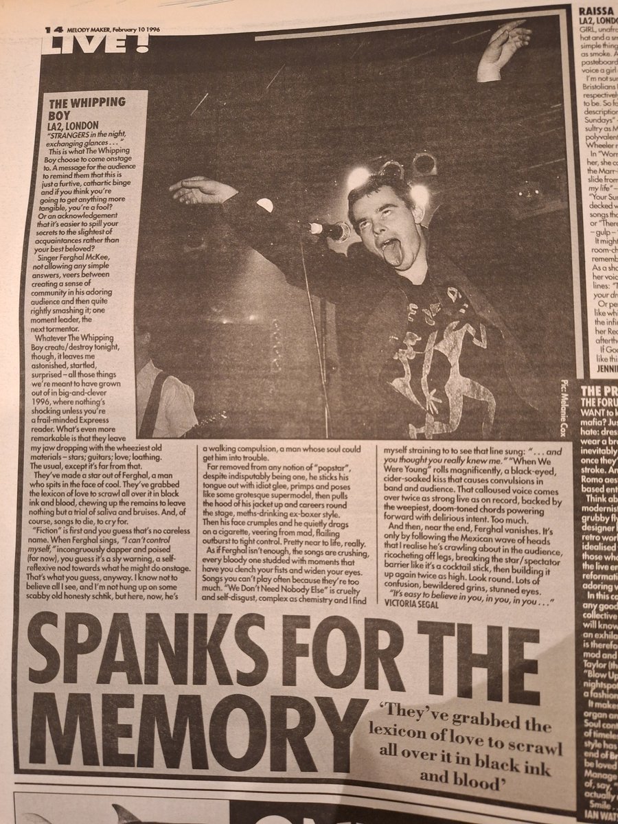 February 1996 Melody Maker @WhippingBoyBand @pagep195