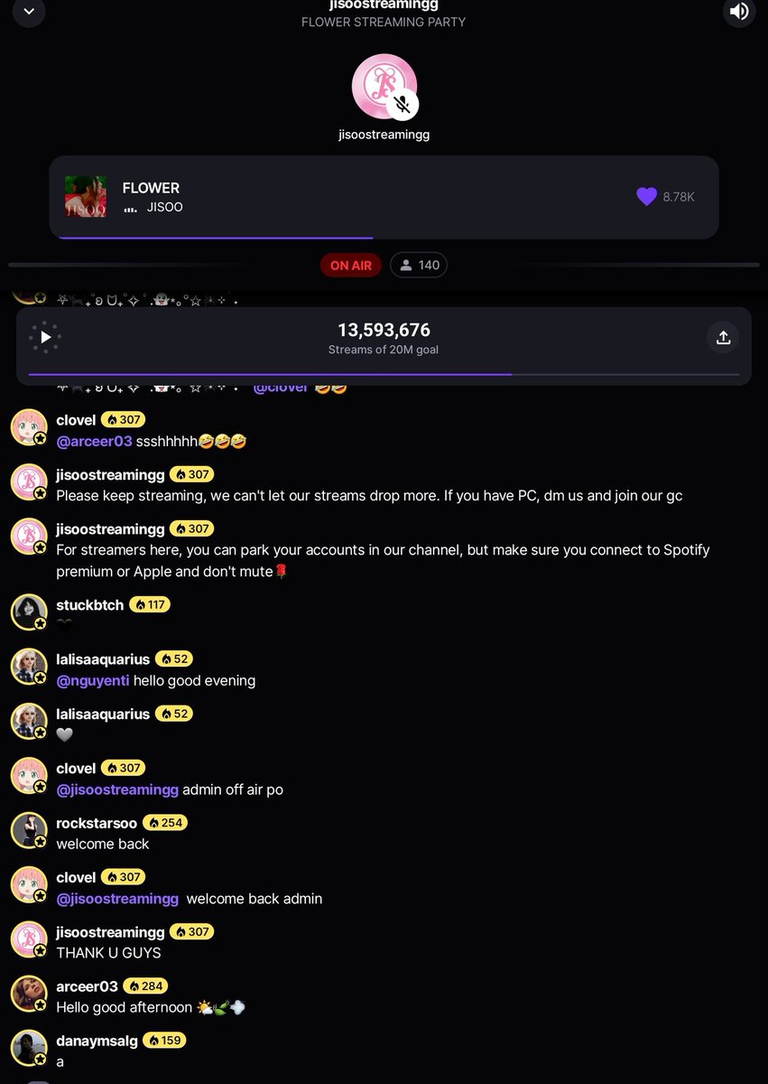 FLOWER 450M & AEOM 120M🔜 Renaissance streaming party 🔗ren.fm/2LeEnapRbh6bLh… Stationhead streaming party 🔗stationhead.com/jisoostreamingg Playlist: 🔗open.spotify.com/playlist/2DVx4… #JISOO #FLOWER #AllEyesOnMe #지수 #ME @officialBLISSOO