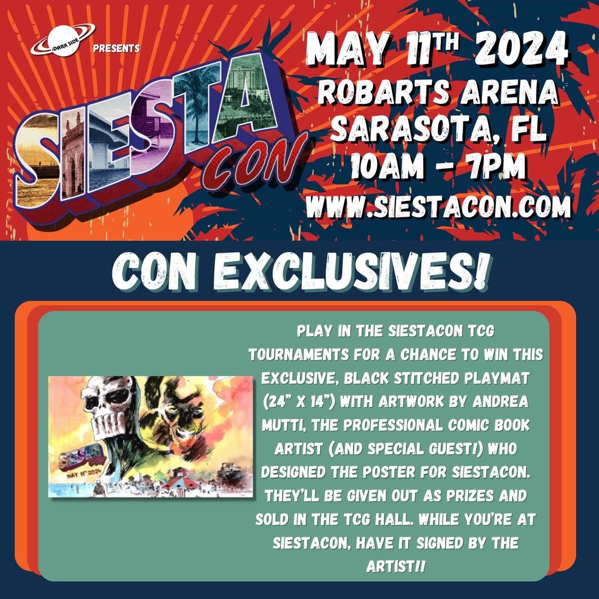 SiestaCon exclusives, available on at Siestacon! #Sarasotafl siestacon.com/exclusives/