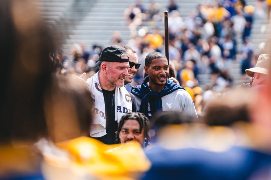 Super fun day all around at MPS! From the man, @HueyMack getting it started and an awesome AHV crowd to a great game with some legends back home, the day couldn’t have been better! Aug. 31 can’t come soon enough! The crew CRUSHED it! #HailWV