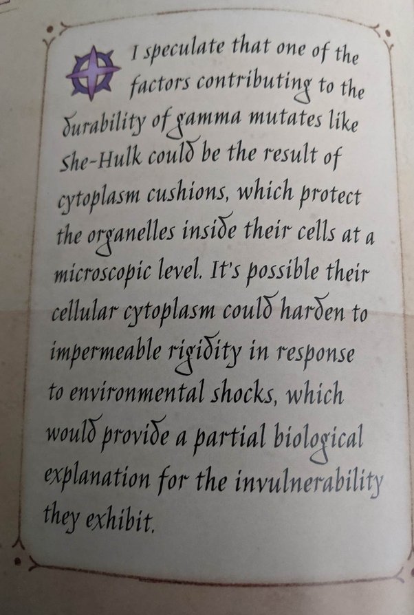 Na narração do texto, quem explica como funciona isso é o T'Challa, que na verdade nem tem certeza se isso é o correto. Mas ele afirma que os citoplasmas formam como se fossem amortecedores microscópicos que protegem as organelas dentro das células do corpo.