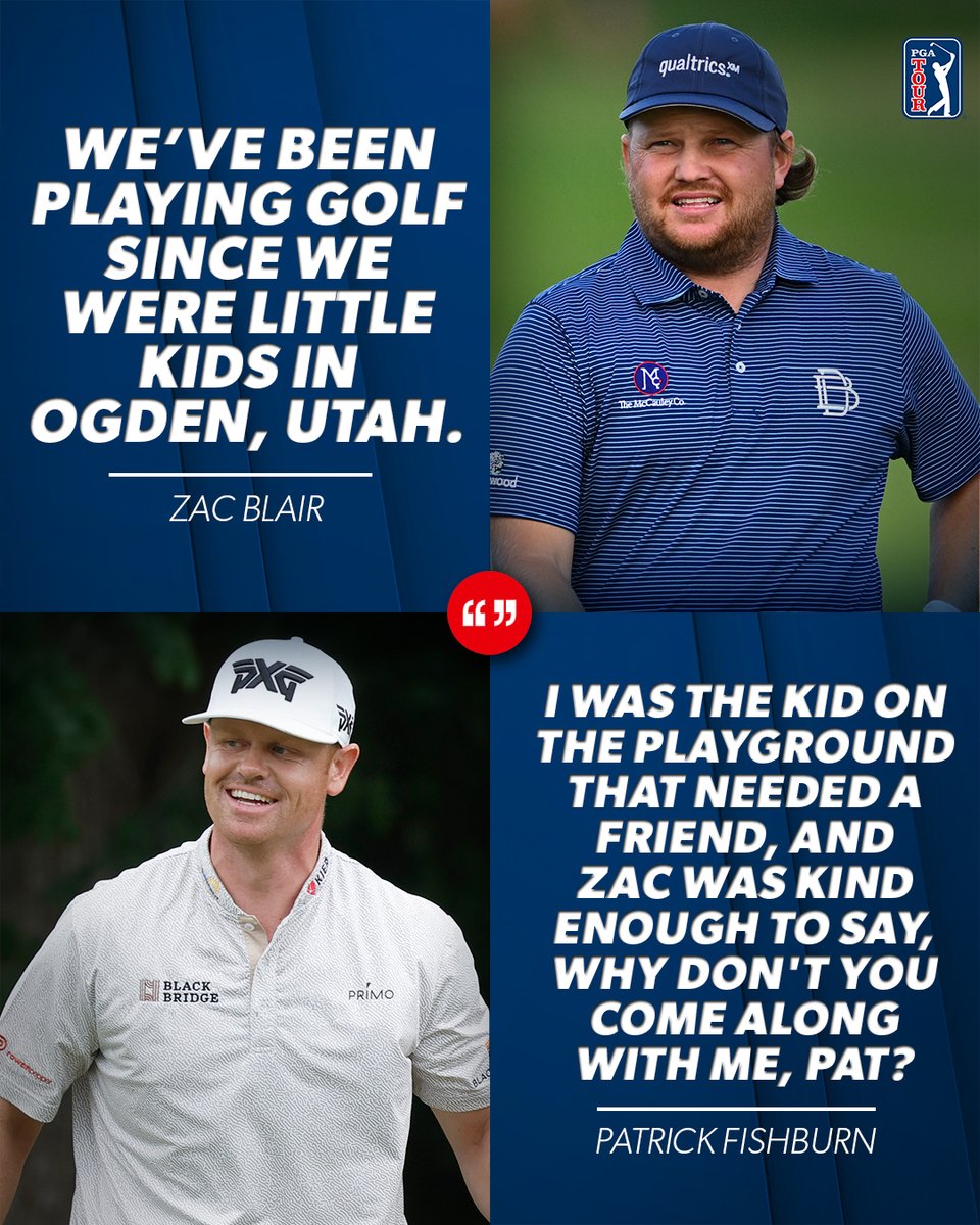 This duo goes way back ... And now they lead @Zurich_Classic by one 🤝