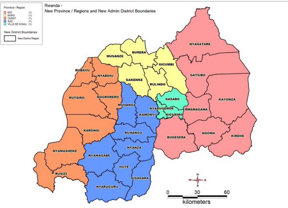 Which calour that indicates Rubavu district