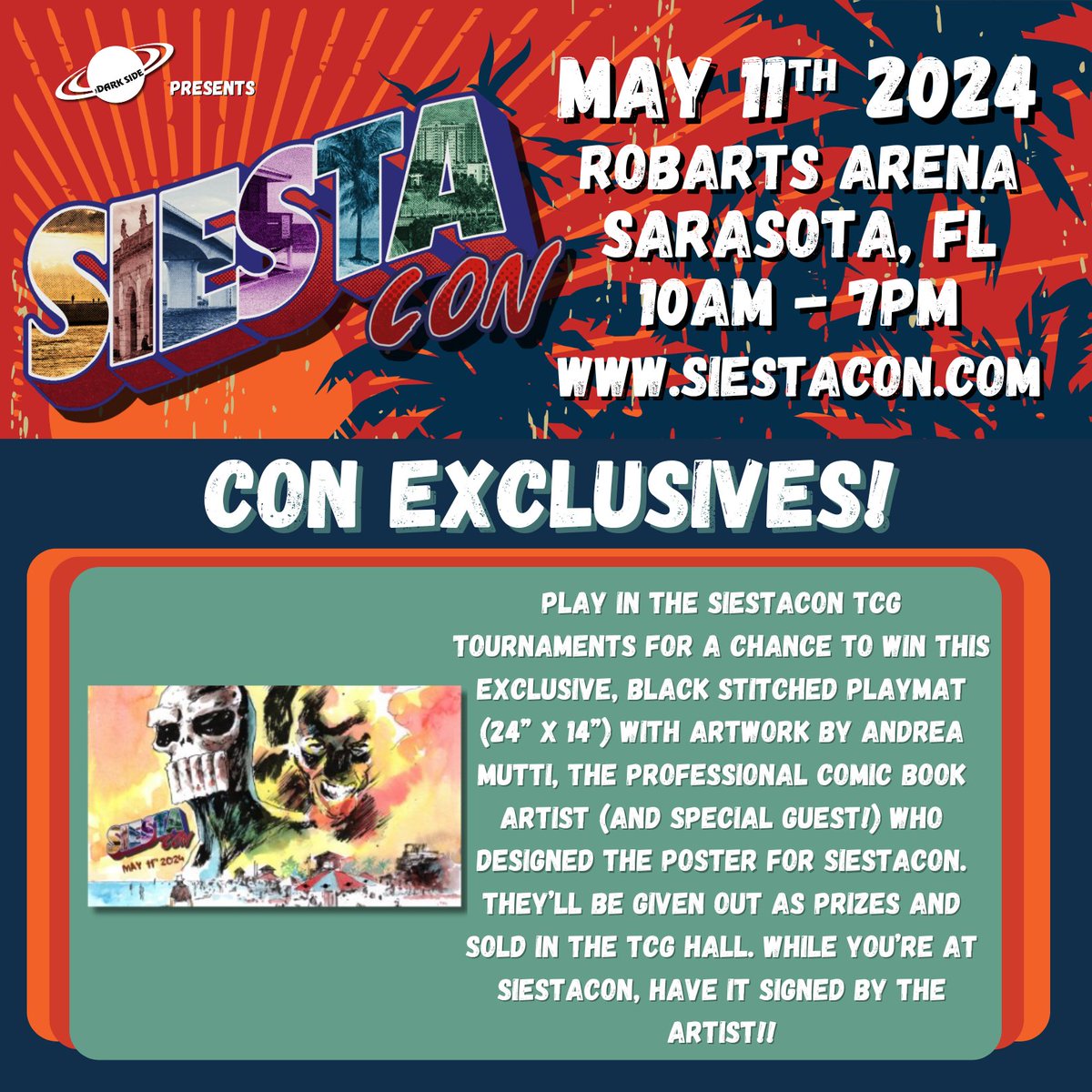 SiestaCon exclusives! Available on at SiestaCon!
#SarasotaFL siestacon.com/exclusives/