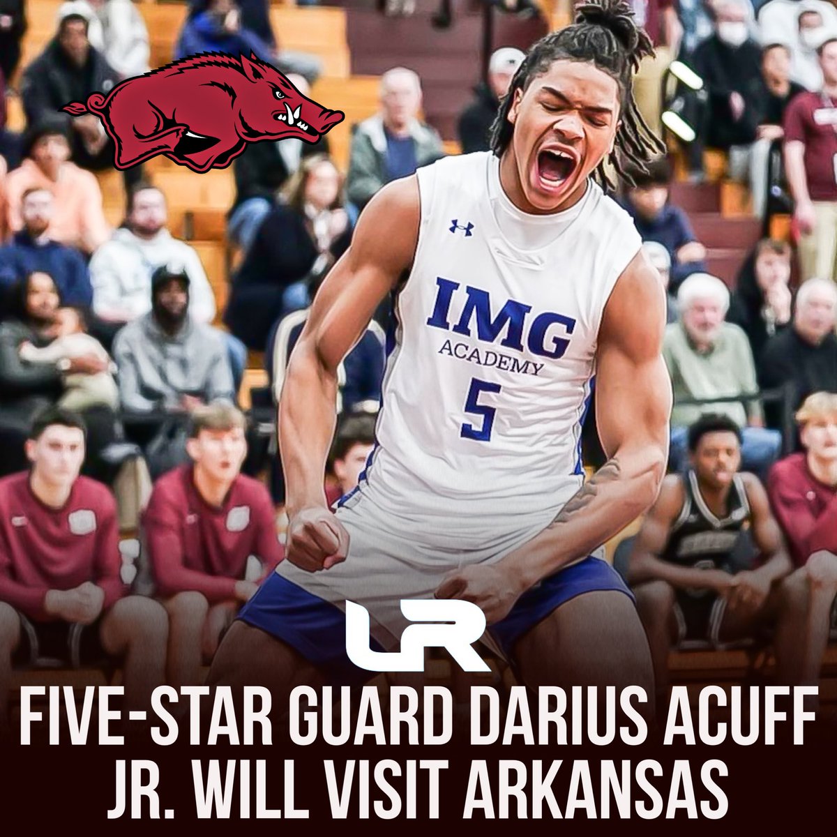 2025 5⭐️ Darius Acuff will take an official visit to Arkansas and John Calipari beginning May 10th, a source tells @LeagueRDY. Acuff is a tough, two-way guard who can really score the ball. Can attack the basket, make plays for his teammates and knockdown shots from the outside.…