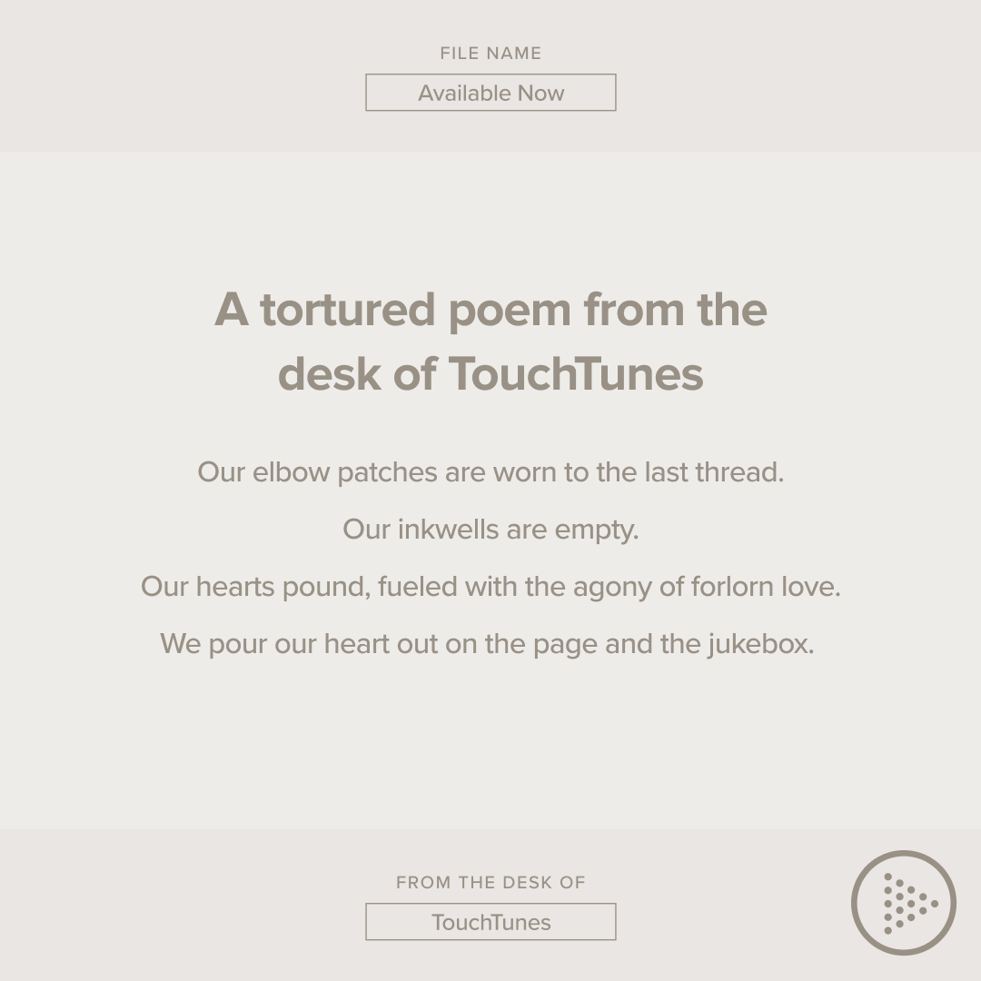 *A poem from the desk of TouchTunes* @taylorswift's new album The Tortured Poets Department is available now. Tap here to play: touchtunes.app.link/TTPD #TaylorSwift #TorturedPoetsDepartment #Swifties #NewMusic #TouchTunes @republicrecords @taylornation