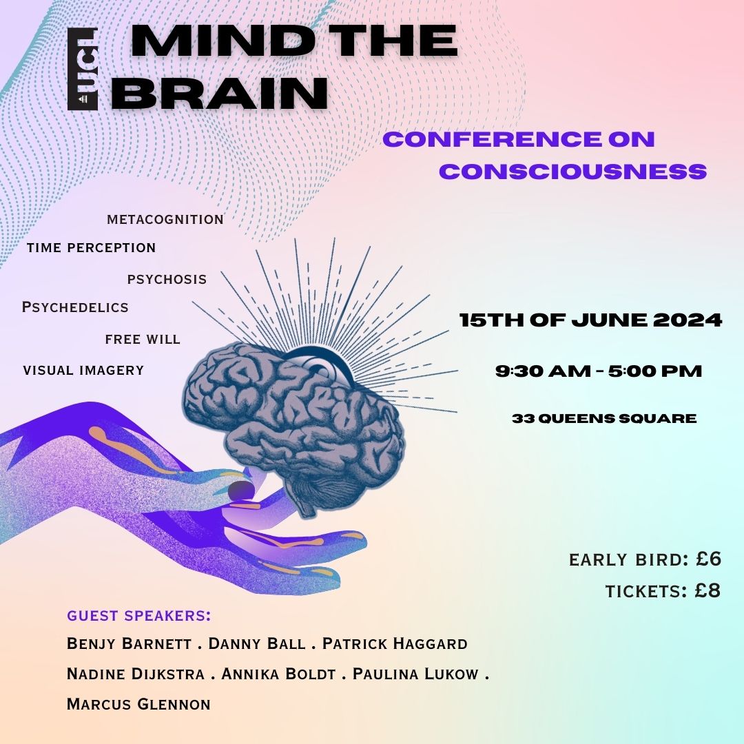 The Mind the Brain Conference is back!🧠 Join us to learn all about the most up-to-date research on how our brains construct consciousness! Tickets are available to purchase via the link in our bio! 🎟️ Early Bird - £6 (available until 1st May) 🎫 General tickets - £8