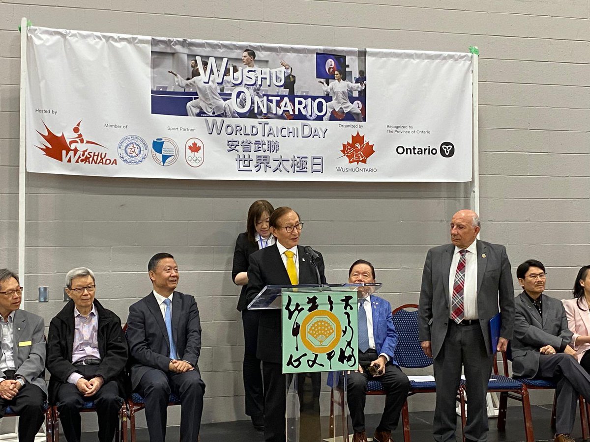 Great to join #WushuOntario @CCCGT in#ScarbTO on this #WorldTaiChiDay☯️ to showcase the balance and harmony of this martial art #TaiChi. This mind-body practice, low-impact form of exercise is for all ages and abilities, and is known to have great health benefits for #seniors!