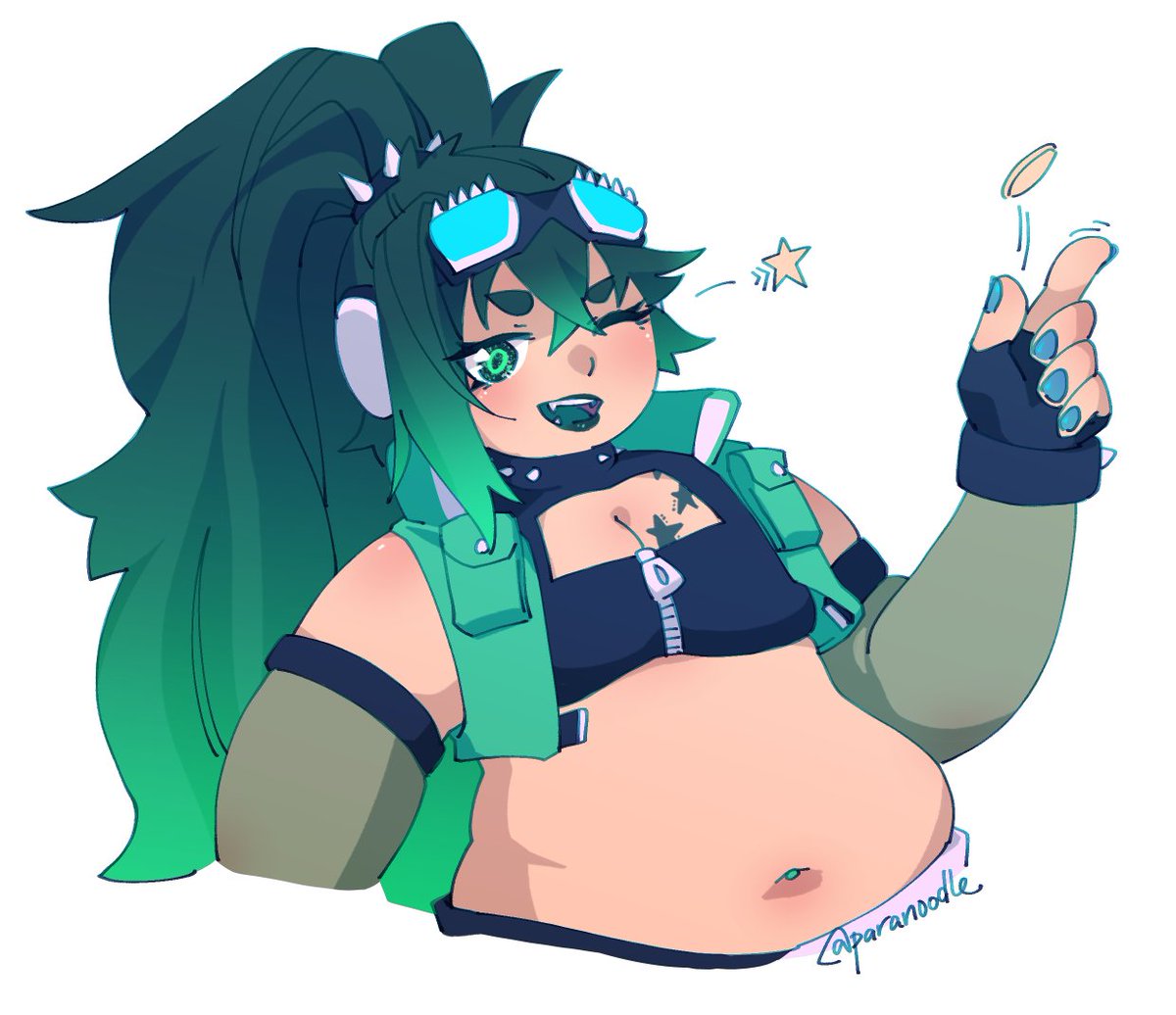 art trade with <a href="/rhea_anthea/">strange/real girl</a> of her cool space girlie! o/