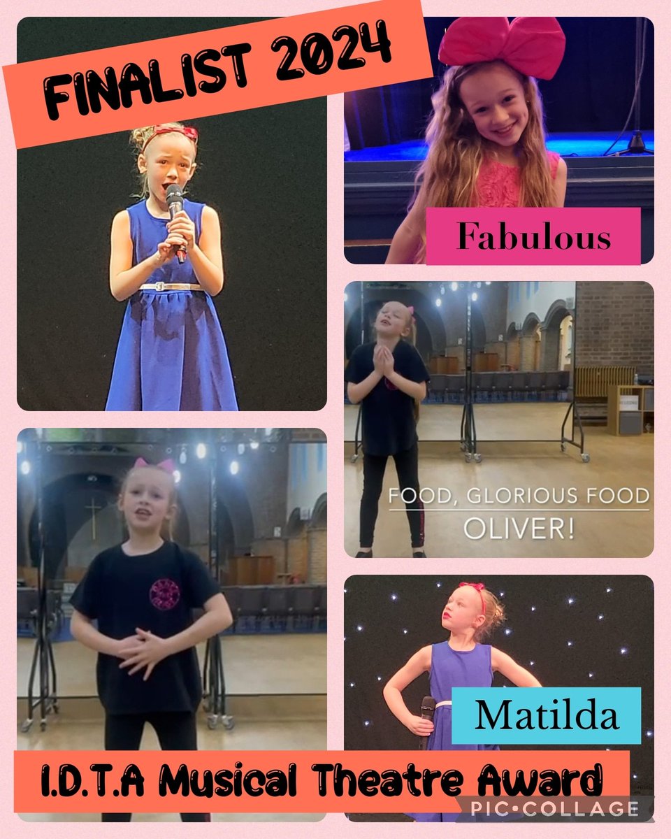 BEST NEWS EVER👏🏼❤️... Summer has been selected and then placed into the FINALS by IDTA for her Musical Theatre 'Food Glorious Food' age 7!.  Couldnt be happier right now...See you in BLACKPOOL for the WINNERS Show Awards 👏🏼❤️ xxx @Malvern2CB @malvernprimary xx