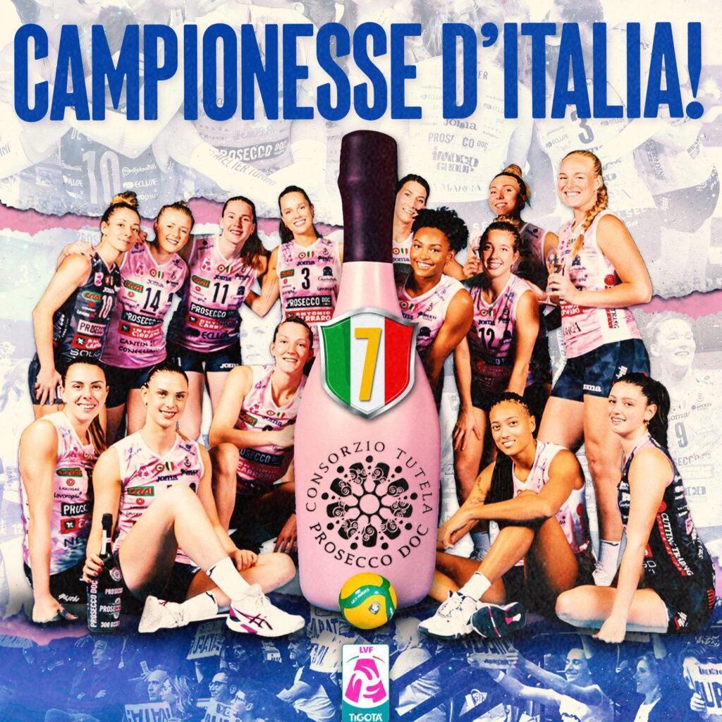 XIdiMarca's tweet photo. PER LE PANTERE OGGI E’ IL 7° SCUDETTO, 23° TROFEO IN ITALIA LA PROSECCO DOC IMOCO CONEGLIANO VINCE TUTTO DAL 2019 https://t.co/QjOWeHPu4h