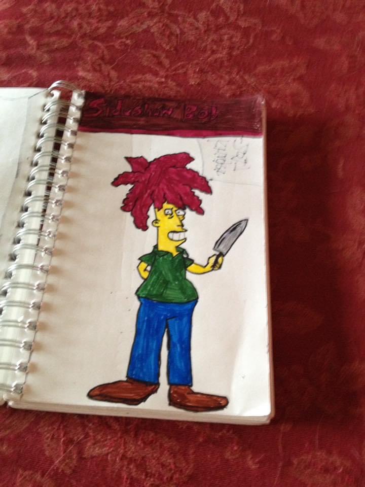 My artwork that I did of Sideshow Bob seven years ago today #throwback #OnThisDay #handdrawn #TheSimpsons #sundevilemilysart #tvart