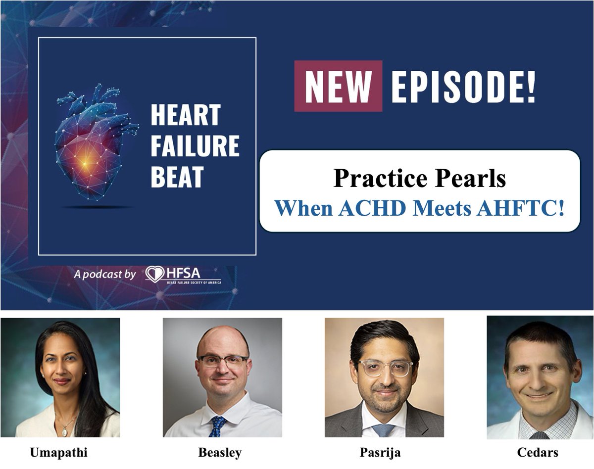 🔥 PACKED @HFSA HF Beat Episode! ⬇️ 📢 @MHBeasleyMD 🧠 Impairment in HF @JCardFail 🔦 with @AndrewJSauer 🎙️ #STRONG-HF 🗣️Need to know 💡 ACHD meets AHFTC with @AriCedars @cpasrij 4⃣ trials 4⃣ minutes from #ACC24 #ISHLT2024 🎧 hfsa.org/heart-failure-…