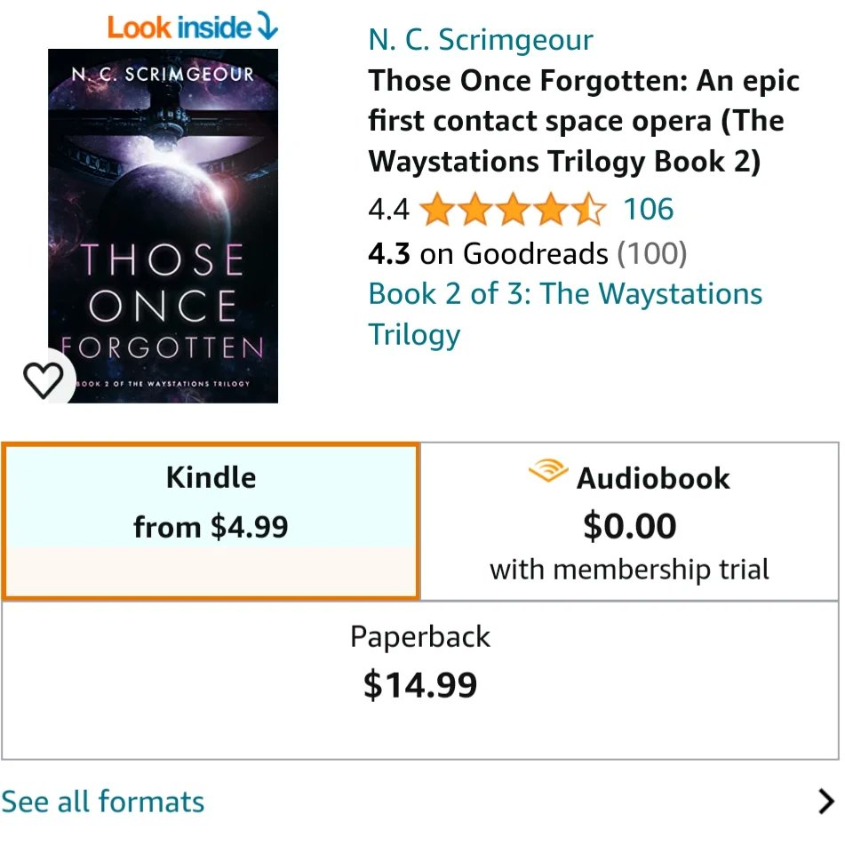 Those Once Forgotten joins the 100 club! 🚀✨🎉 When I first decided to self-publish, I never imagined that even one of my books would reach 100 ratings, never mind two! Thank you so much to everyone who has picked up a copy and left a rating or review - your support is amazing!