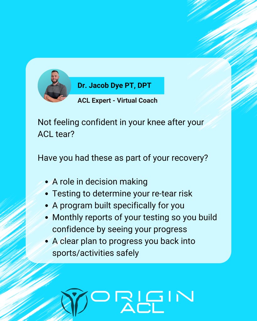 ACL'ers are you struggling with confidence in your knee?

Here are aspects of the recovery process that you may be missing, and will help you build confidence. 

#acl #aclrehab #aclrecovery #aclinjury  #aclsurgery #aclreconstruction #acltear  #aclrepair  #physicaltherapy