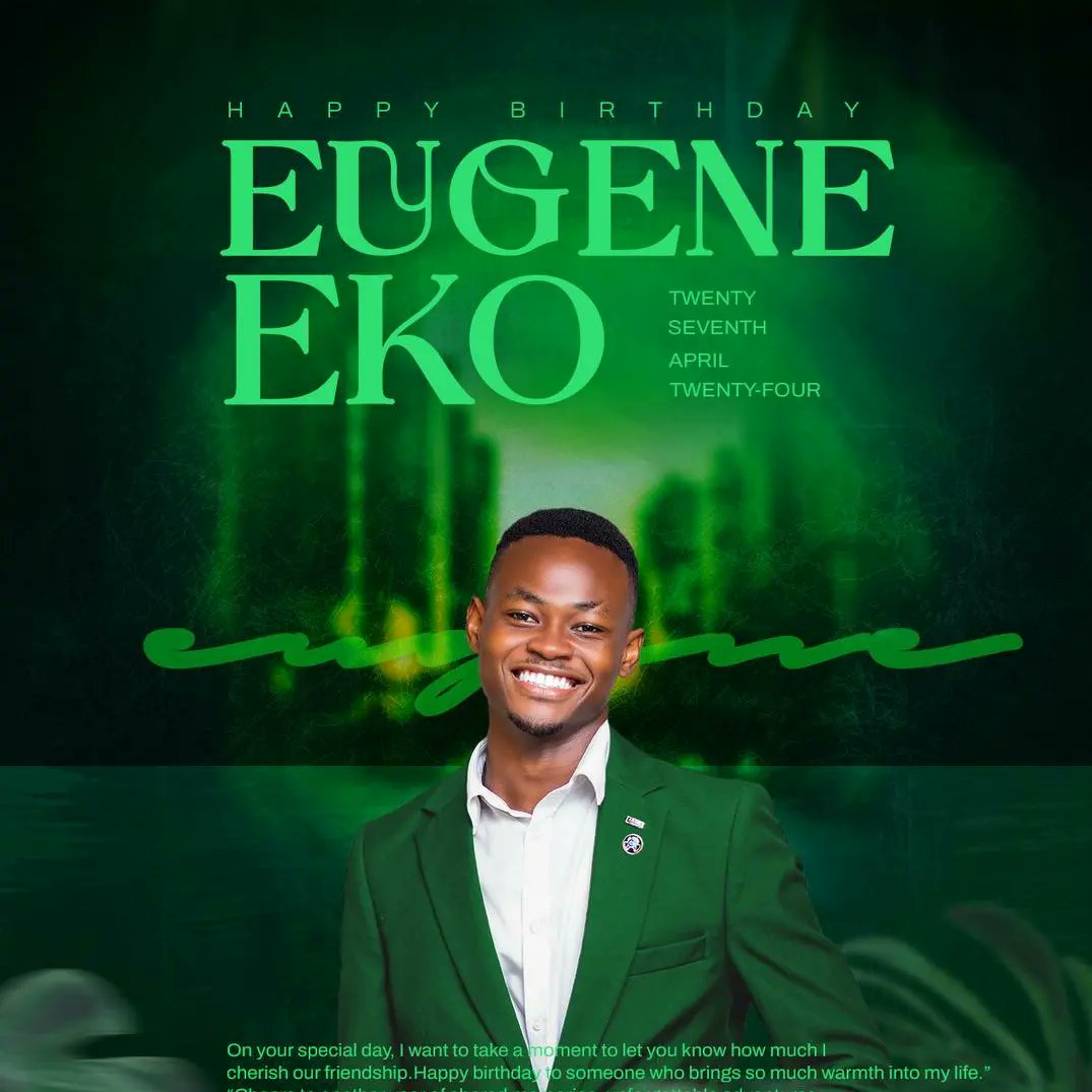 Happy Birthday *Mr. OKYERE EUGENE*🎉🎉🎂. Our dearest PRO …May this year be full of opportunities, growth and development for You. We’re thankful to have you as part of our Association. God bless you abundantly 🔥❤️🥳 Let us Promote Development Through Technology🎂🎉🎁