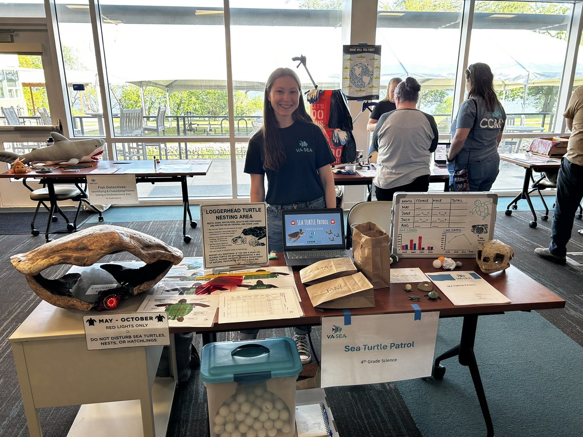 PoslednikAnna's tweet photo. Photo recap of the last few weeks: annual seminar presentation, VA SEA K-12 Lesson Plan Expo, co-teaching a high school class about PCR, and (finally) wrapping up my sampling for my master’s thesis :) On the home stretch! https://t.co/uP01ZzoToh