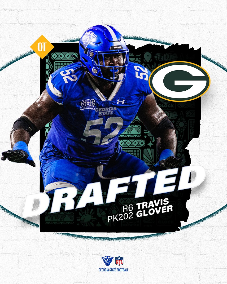𝗗𝗥𝗔𝗙𝗧𝗘𝗗 👏👏 Travis Glover is now a Green Bay Packer! #LightItBlue | #NFLDraft24