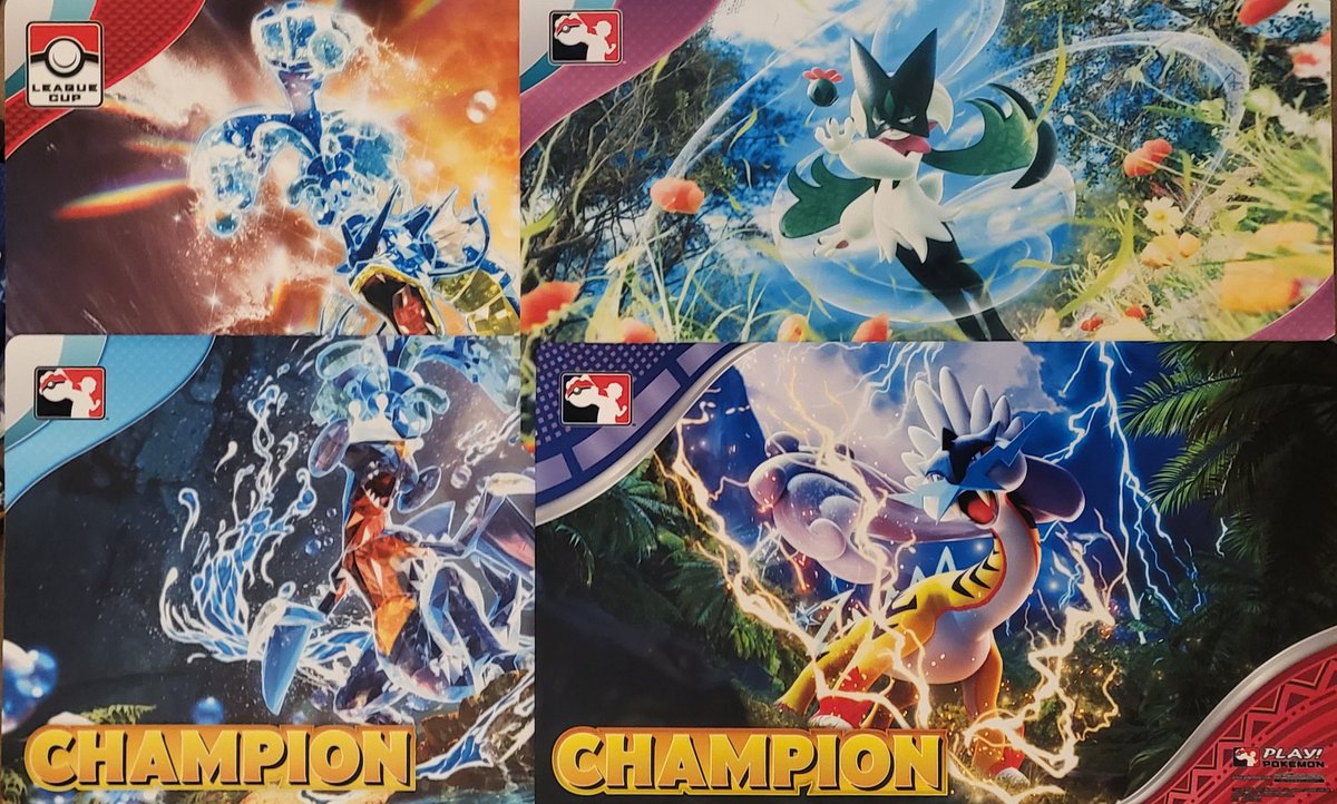 I can happily say I've completed one of my goals for this year, which was to win a cup in each of the quarters and get a full set of mats.

Always have fun collecting a set of these each year