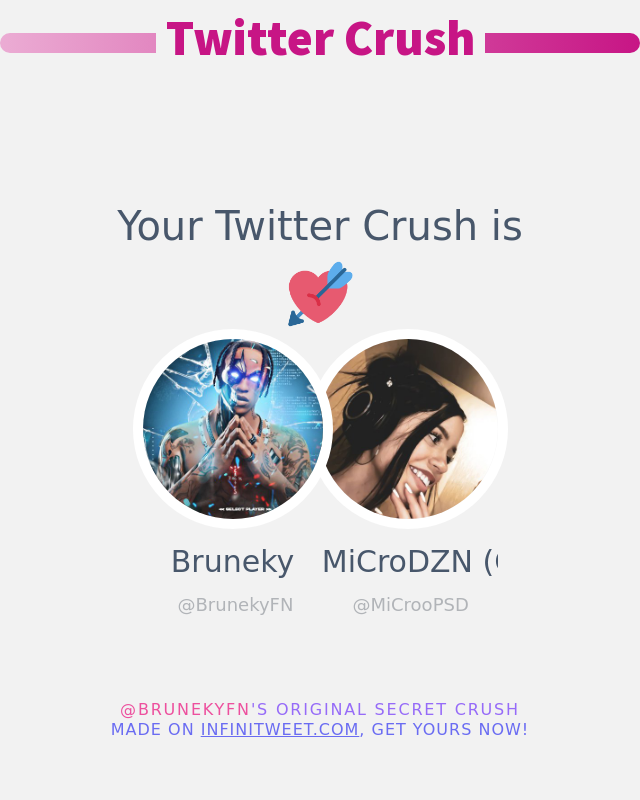 My Twitter Crush is: <a href="/MiCrooPSD/">MiCroDZN (COMMS OPEN)</a>

➡️ infinitytweet.me/secret-crush