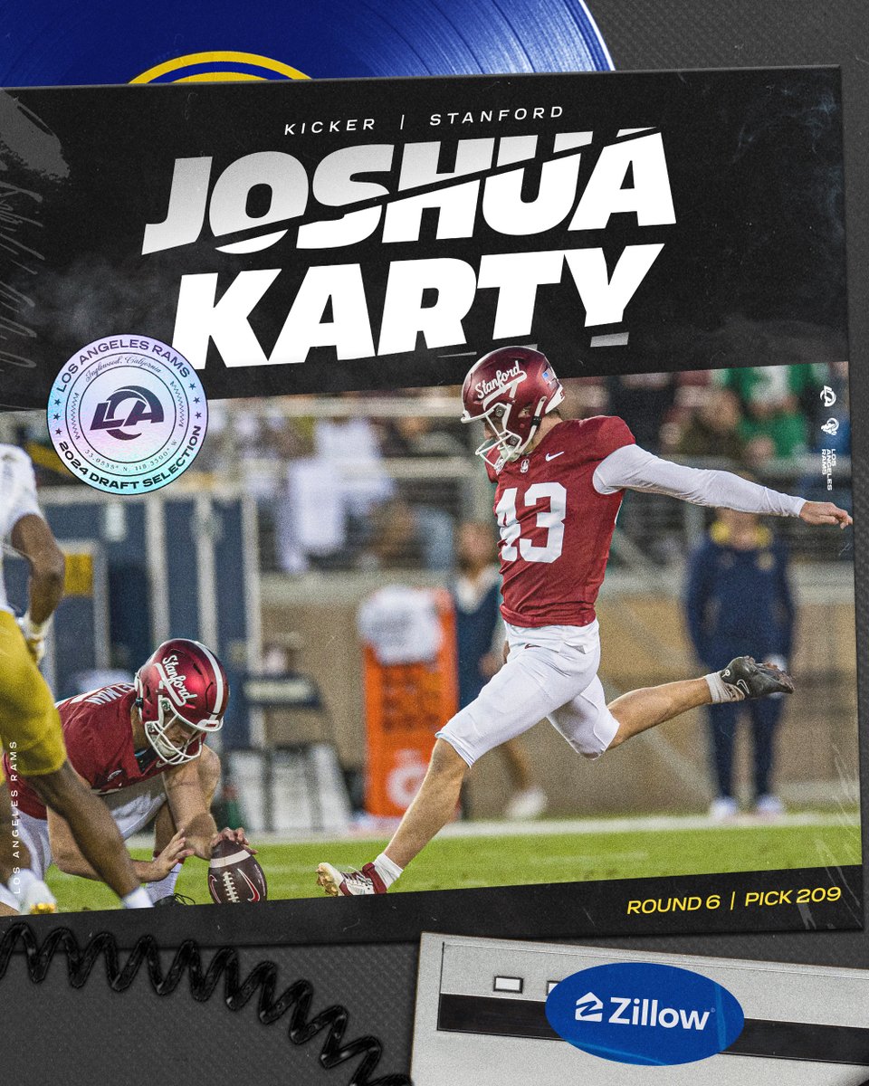 It’s a Karty! It’s a Karty! Ayyeee! Welcome to #RamsHouse, @JoshuaKarty!