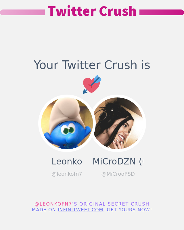 My Twitter Crush is: <a href="/MiCrooPSD/">MiCroDZN (COMMS OPEN)</a>

➡️ infinitytweet.me/secret-crush