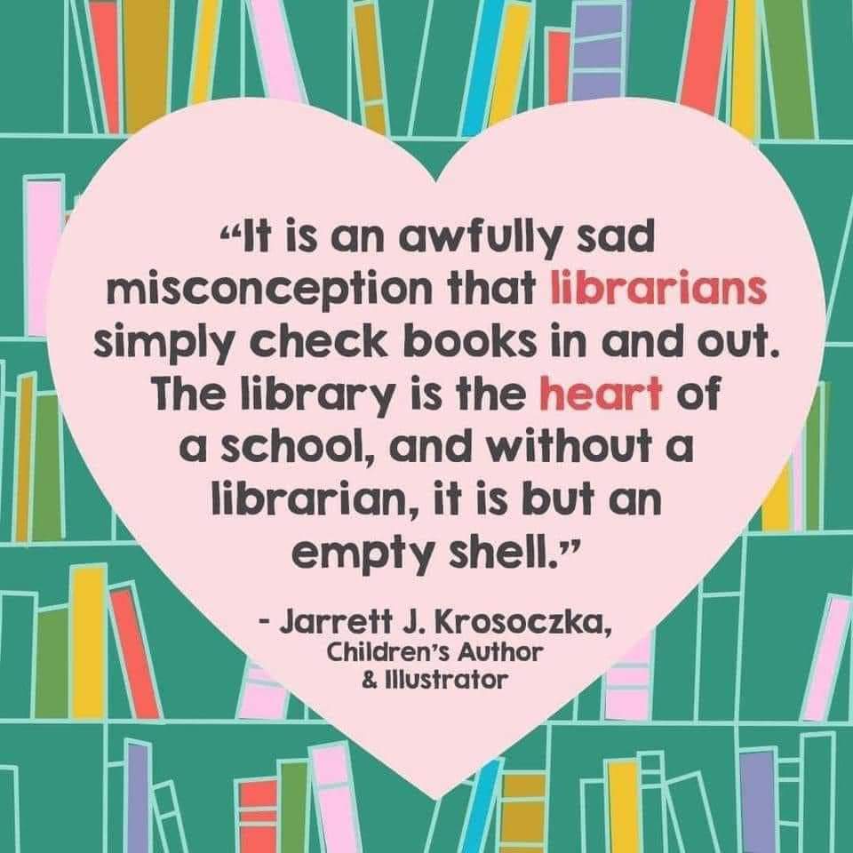 What started as a gif about what librarians do for students, has turned into the realization that 40+ of my colleagues/friends, possibly even myself, will no longer be able to do the job we love as a school librarian.