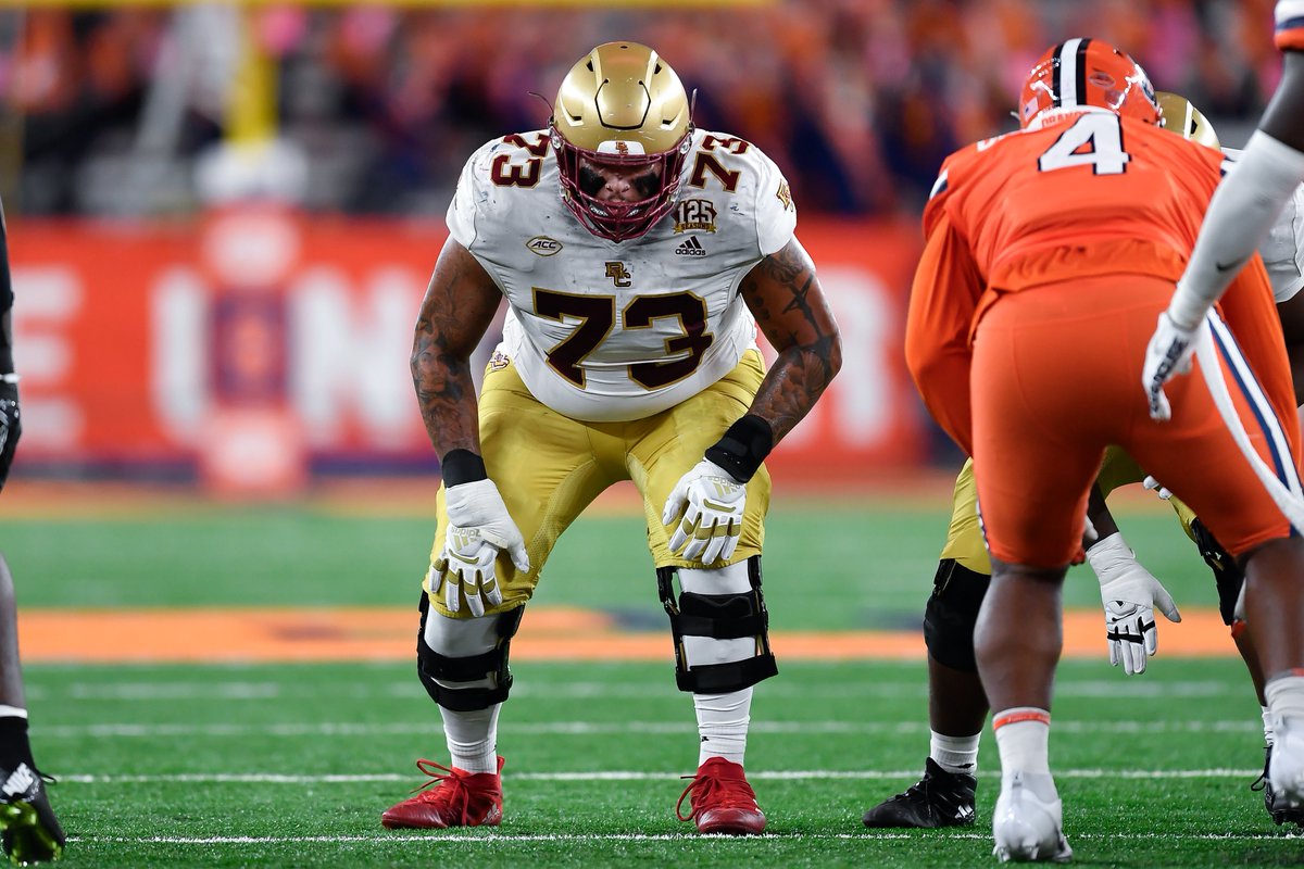 With their final pick of the draft, the Lions land OG Christian Mahogany from Boston College at pick No. 210. Like Wingo, many people thought he'd be an option for the #Lions as early as Day 2. Terrific value plays from Brad Holmes to close the draft.