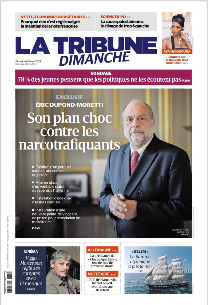 #NarcoTrafic 
➡️Le plan d’Eric Dupond-Moretti, ministre de la Justice, garde des Sceaux👇