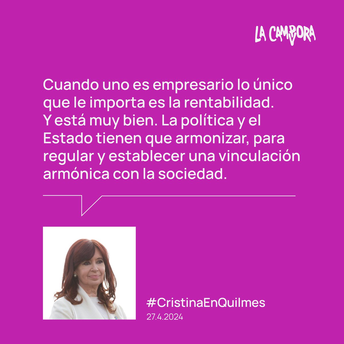 la_campora's tweet photo. — •#CristinaEnQuilmes 🩵 https://t.co/ERWCFtjyhY