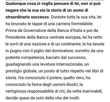 Il monologo di #Travaglio  sulla censura dovrebbe essere letto come manifesto antifascista al posto di quello di  #Scurati , che invocava con toni messianici #Draghi come una sorta di  Überbensch ' tecnico ' al di sopra della Politica,  i Partiti  #AccordiEDisaccordi